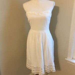 💟White Strapless Summer Dress💟